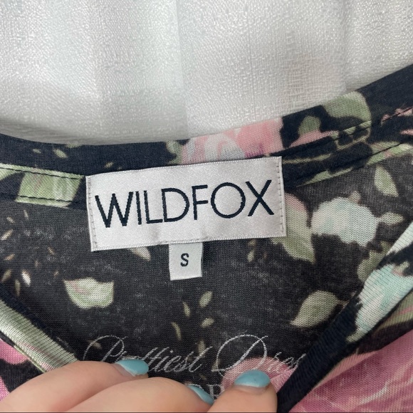 NWT Wildfox Rosie Rose Print Short Sleeve Dress - Picture 2 of 6